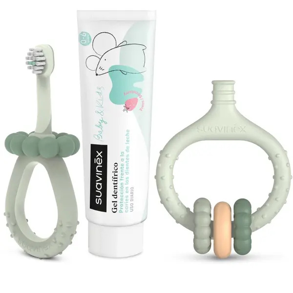 Suavinex Suavinex Baby & Kids My First Dental Care Set poklon set za bebe i djecu Green