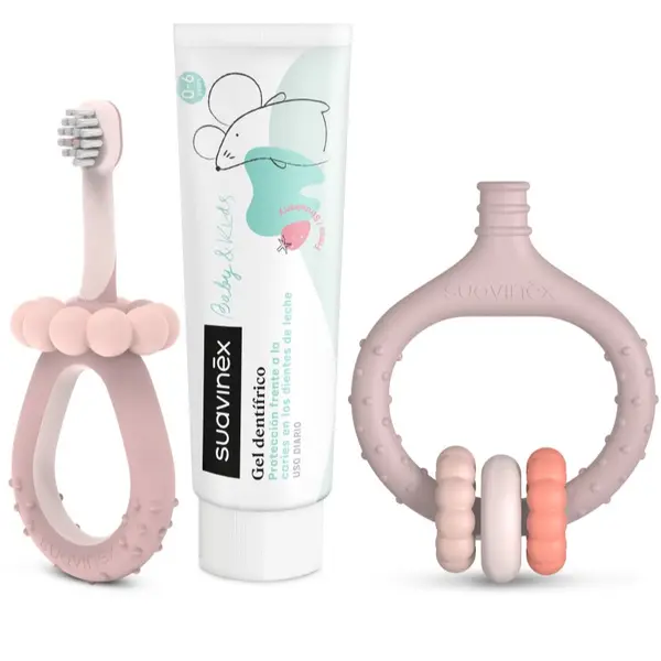 Suavinex Suavinex Baby & Kids My First Dental Care Set poklon set za bebe i djecu Pink