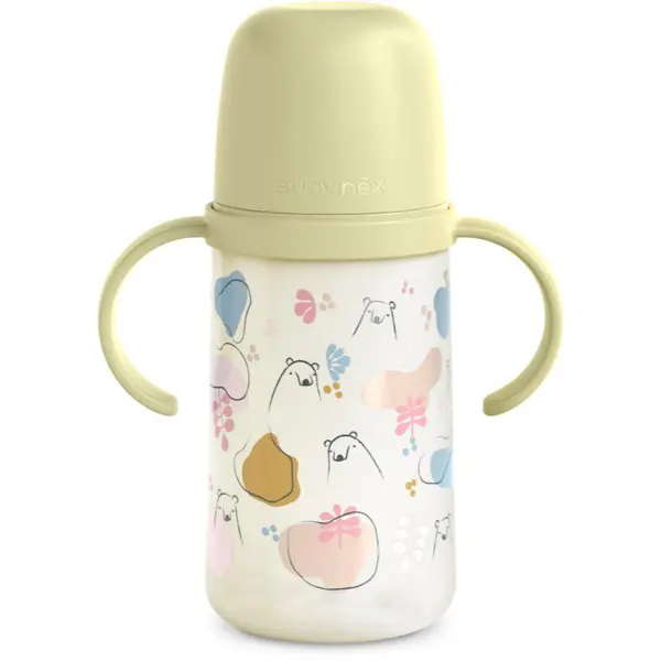 Suavinex Suavinex Bear dječja bočica s ručkama Green 270 ml
