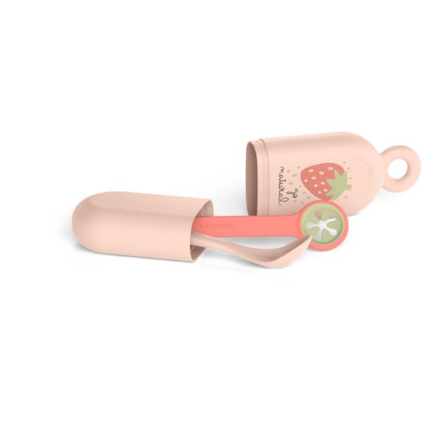 Suavinex Suavinex On the Go Set komplet pribora za jelo Pink Strawberry 4 m+ 3 kom