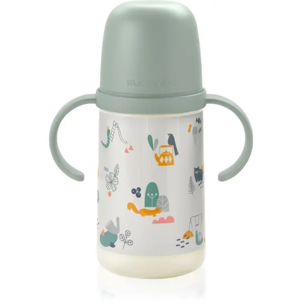Suavinex Suavinex Walk Second dječja bočica s ručkama 6 m+ Green 270 ml