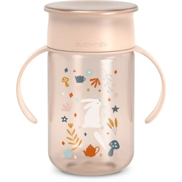 Suavinex Suavinex Wonderland 360° Trainer Cup šalica za učenje pijenja Rose 340 ml