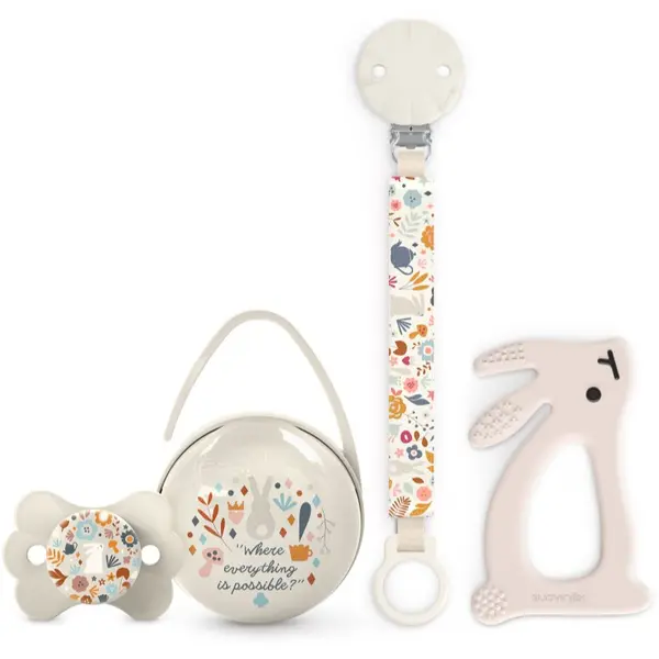 Suavinex Suavinex Wonderland Gift Set 0-6 m Cream poklon set za bebe