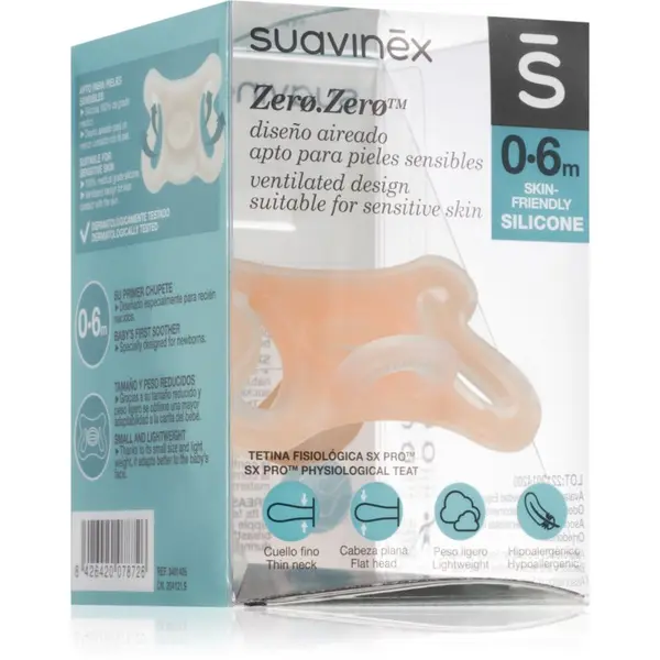 Suavinex Suavinex Zero Zero Physiological Teat duda 0-6 m 1 kom