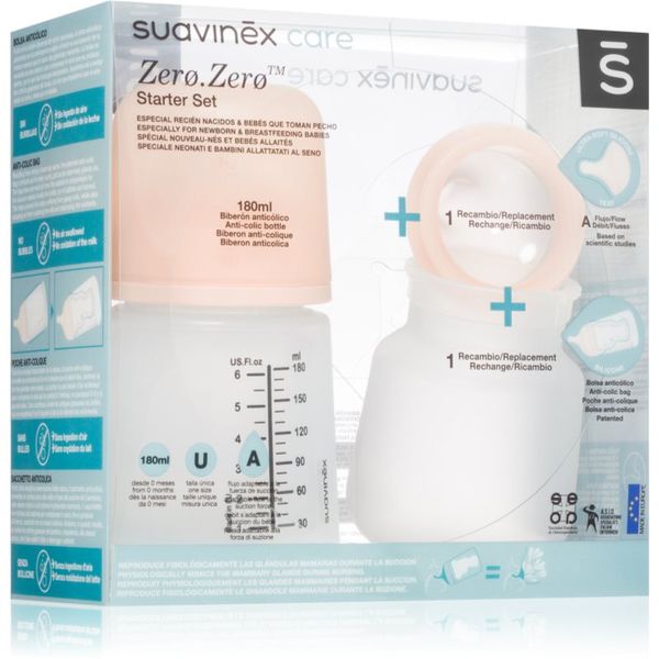 Suavinex Suavinex Zero Zero Starter Set poklon set A Adaptable Flow 0 m+(za djecu od rođenja)