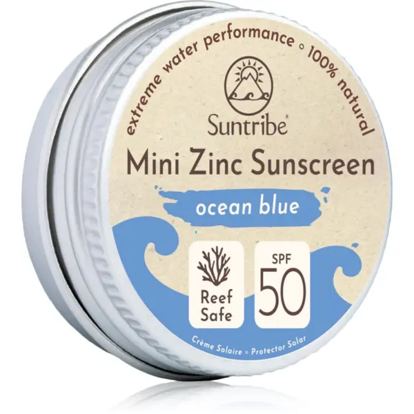 Suntribe Suntribe Mini Zinc Sunscreen mineralna zaštitna krema za lice i tijelo SPF 50 Ocean Blue 15 g