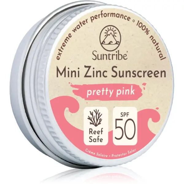 Suntribe Suntribe Mini Zinc Sunscreen mineralna zaštitna krema za lice i tijelo SPF 50 Pretty Pink 15 g