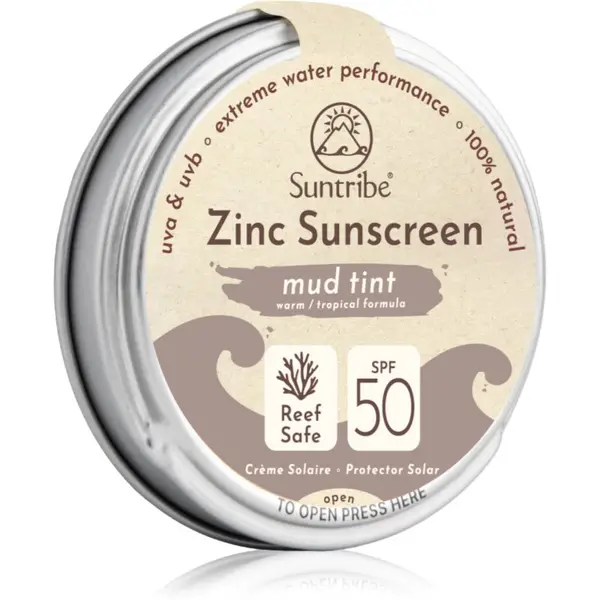 Suntribe Suntribe Zinc Sunscreen mineralna zaštitna krema za lice i tijelo SPF 50 Mud Tint 45 g