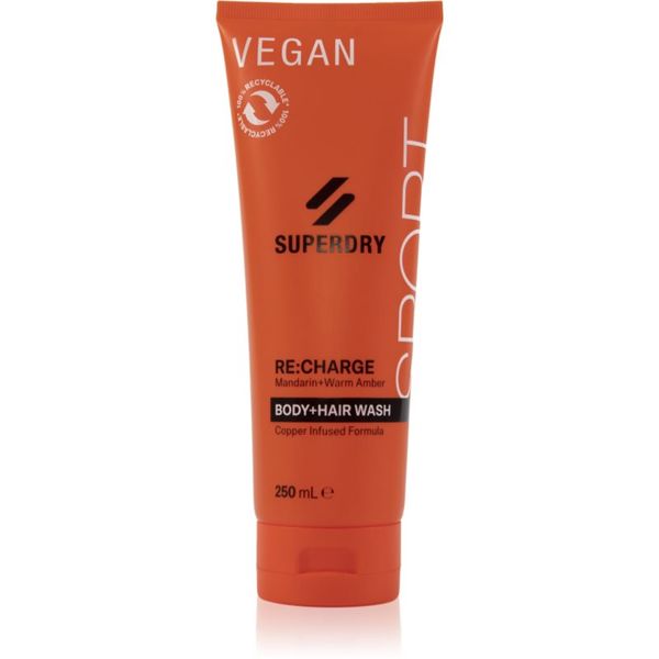 Superdry Superdry RE:charge gel za tuširanje za tijelo i kosu za muškarce 250 ml