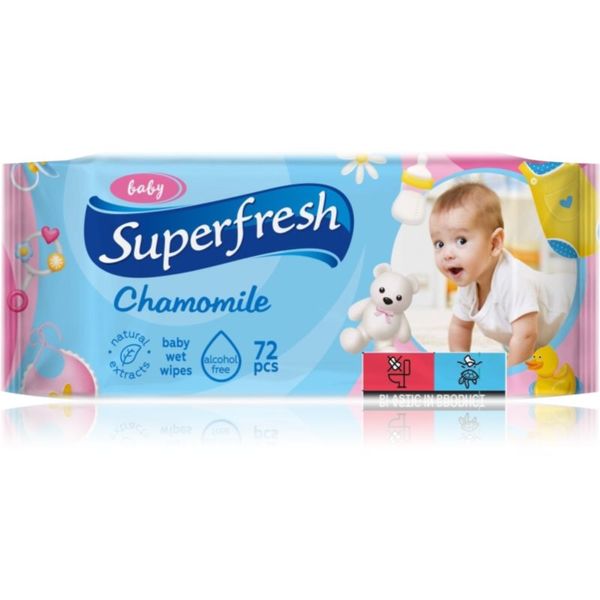 Superfresh Superfresh Baby Chamomile dječje nježne vlažne maramice za osjetljivu kožu 72 kom