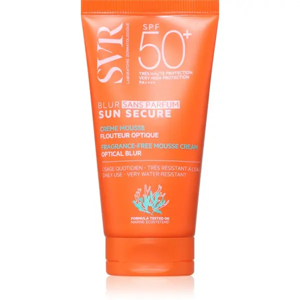 SVR SVR Sun Secure Blur Optical Blur Mousse za ujednačeni ten bez parfema SPF 50+ 50 ml