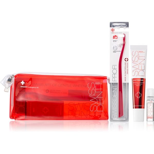Swissdent Swissdent Emergency Kit Red set njege za zube (za nježno izbjeljivanje i zaštitu cakline)