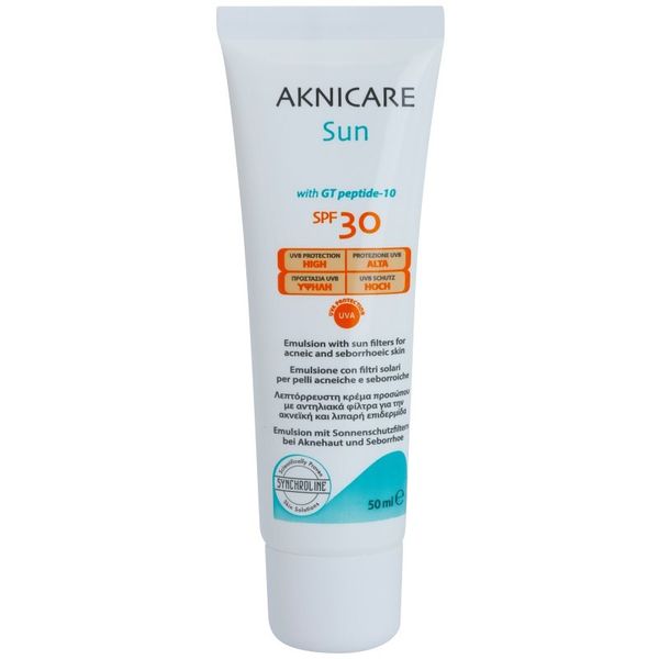 Synchroline Synchroline Aknicare Sun emulzija za sunčanje za lice sklono seboreji i aknama SPF 30 50 ml