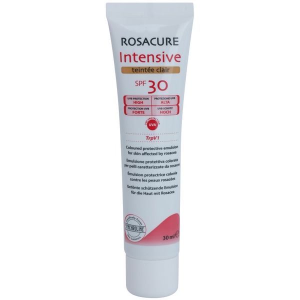 Synchroline Synchroline Rosacure Intensive emulzija za toniranje osjetljive kože lica sklonu crvenilu SPF 30 nijansa Clair 30 ml