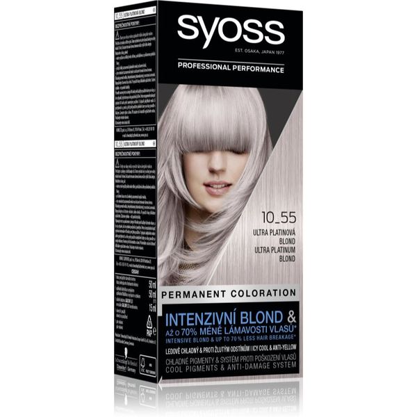 Syoss Syoss Cool Blonds trajna boja za kosu nijansa 10-55 Ultra platinum blond