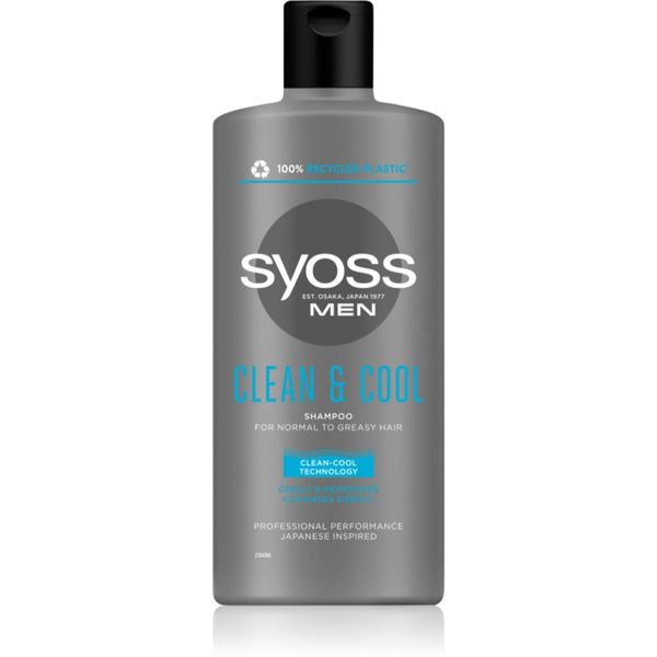 Syoss Syoss Men Clean & Cool šampon za normalnu i masnu kosu 440 ml