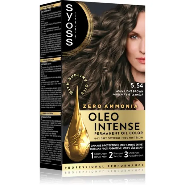 Syoss Syoss Oleo Intense trajna boja za kosu s uljem nijansa 5-54 Ashy Light Brown 1 kom