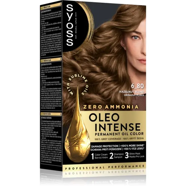 Syoss Syoss Oleo Intense trajna boja za kosu s uljem nijansa 6-80 Hazelnut Blond 1 kom