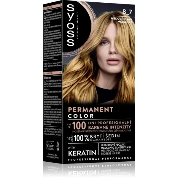 Syoss Syoss Permanent Color trajna boja za kosu nijansa 8_7 Honey Blond 1 kom