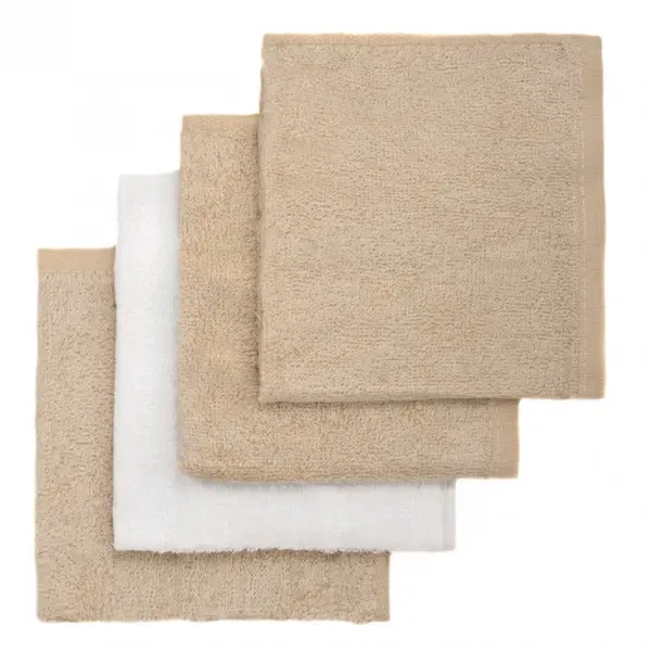 T-Tomi T-TOMI BIO Bamboo Baby Washcloths spužvica za tijelo Beige 25 x 25 cm 4 kom