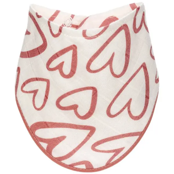 T-Tomi T-TOMI BIO Bamboo Bibs Pink Hearts podbradnik 27 x 42 cm 1 kom