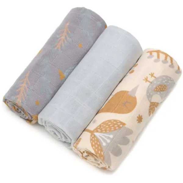 T-Tomi T-TOMI BIO Bamboo Diapers platnene pelene Bierdie 70x70 cm 3 kom
