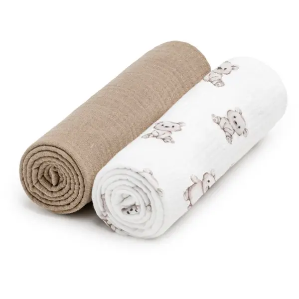 T-Tomi T-TOMI BIO Muslin Diapers platnene pelene Teddy 65x65 cm 2 kom