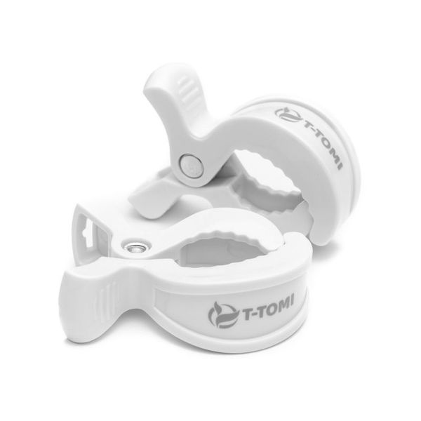 T-Tomi T-TOMI Clip kopča za dudu White 2 kom