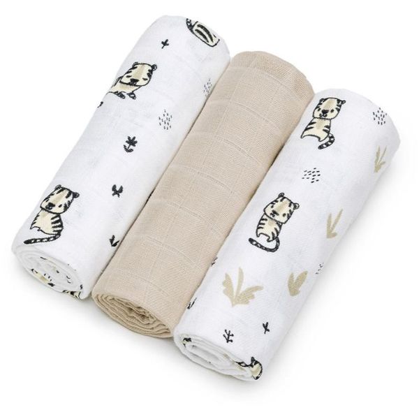 T-Tomi T-TOMI TETRA Cloth Diapers HIGH QUALITY platnene pelene Tigers70x70 cm 3 kom