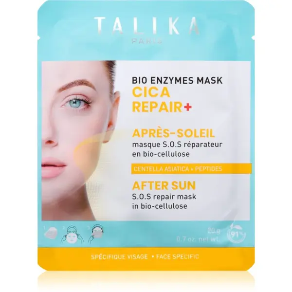 Talika Talika Bio Enzymes Cica Repair After Sun umirujuća sheet maska nakon sunčanja 20 g