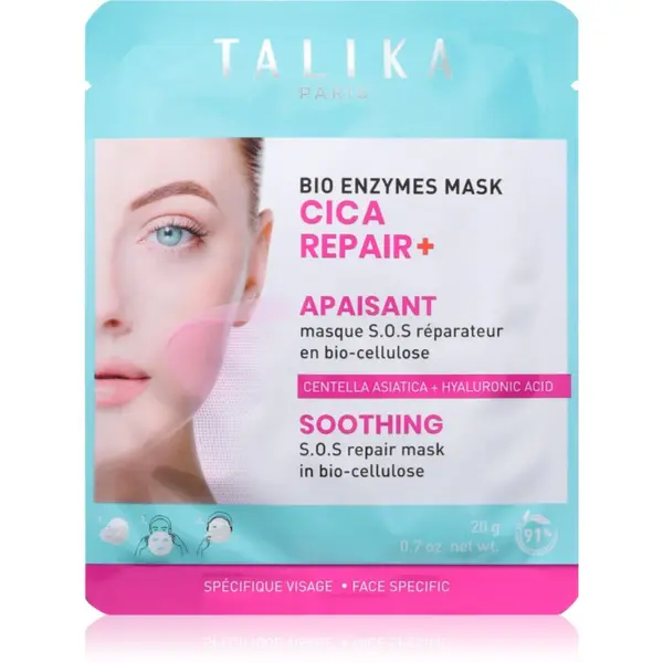 Talika Talika Bio Enzymes Cica Repair Soothing Sheet maska za problematično lice, akne 20 g
