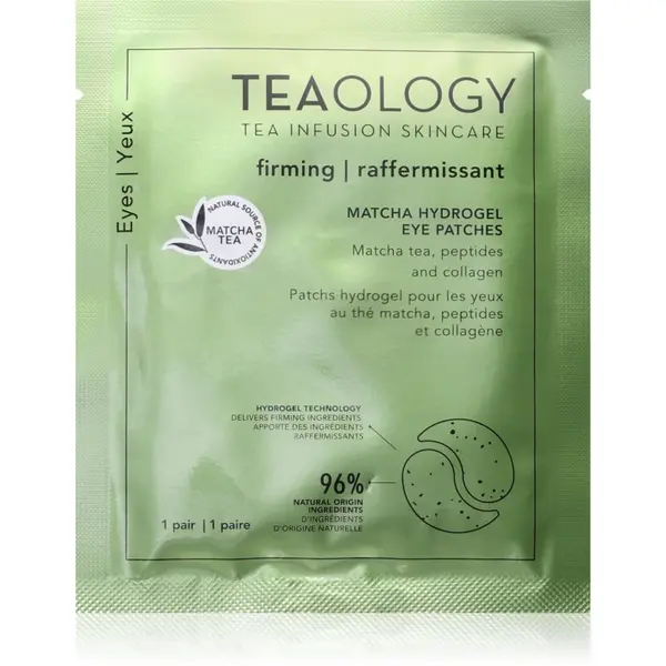 Teaology Teaology Matcha Infusion Hydrogel Eye Patches obnavljajući hidrogelni jastučići za područje ispod očiju s kolagenom 1 par