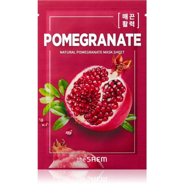 The Saem The Saem Natural Mask Sheet Pomegranate Sheet maska za intenzivno zatezanje i posvjetljivanje kože lica 21 ml