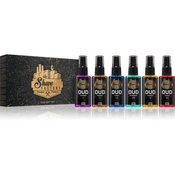 The Shave Factory The Shave Factory OUD GIFT SET voda poslije brijanja 6x50 ml
