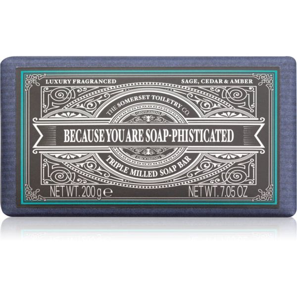 The Somerset Toiletry Co. The Somerset Toiletry Co. Distinguished Gentlemen Soap Bar sapun za muškarce Sage, Cedar & Amber 200 g