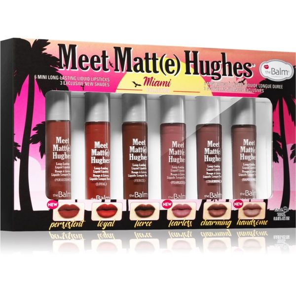 theBalm theBalm Meet Matt(e) Hughes Mini Kit Miami set tekućih ruževa (za dugotrajni efekt)