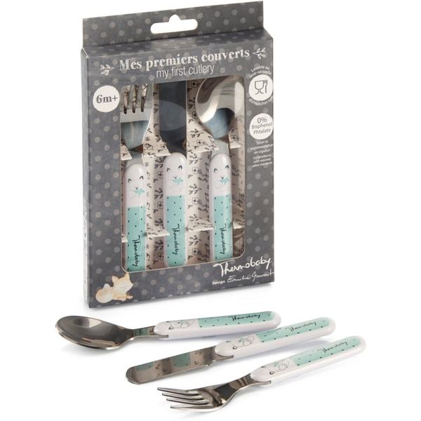 Thermobaby Thermobaby Dishes & Cutlery pribor za djecu 6m+ 3 kom