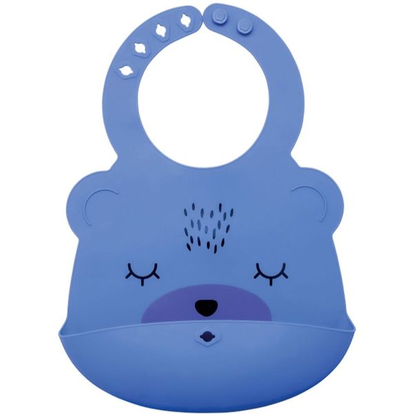 Tiny Twinkle Tiny Twinkle Silicone Roll-up Bibs podbradnik Indigo Bear 4m+ 1 kom