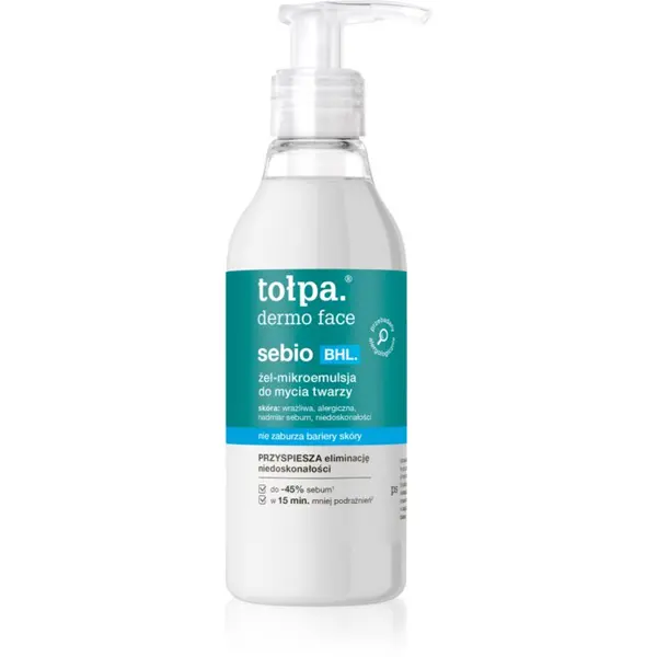 Tołpa Tołpa Dermo Face Sebio BHL gel za pranje lica 195 ml