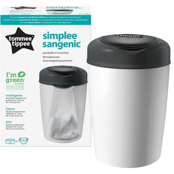 Tommee Tippee Tommee Tippee Simplee White koš za pelene + zamjenska kaseta 1 kom