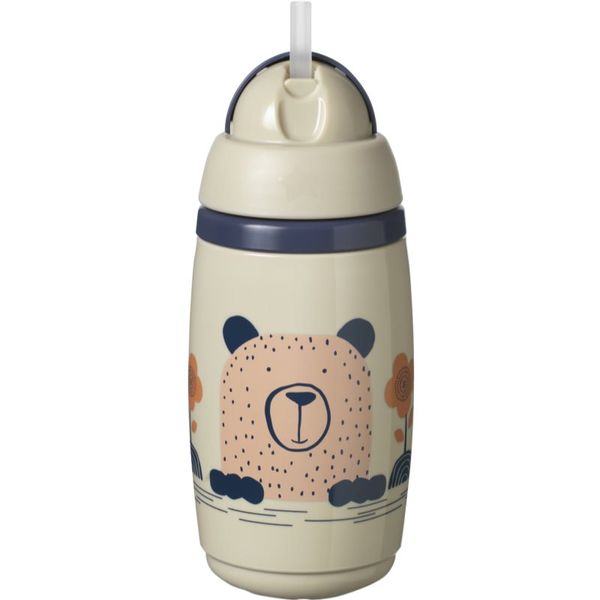 Tommee Tippee Tommee Tippee Superstar Insulated Straw šalica sa slamkom za djecu 12m+ Grey 266 ml