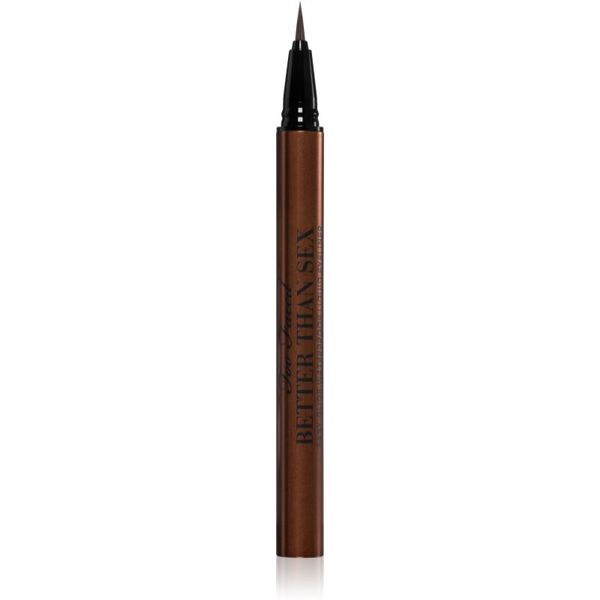 Too Faced Too Faced Better Than Sex Easy Glide Waterproof Liquid Eyeliner dugotrajni tuš za oči nijansa Chocolate 6 ml