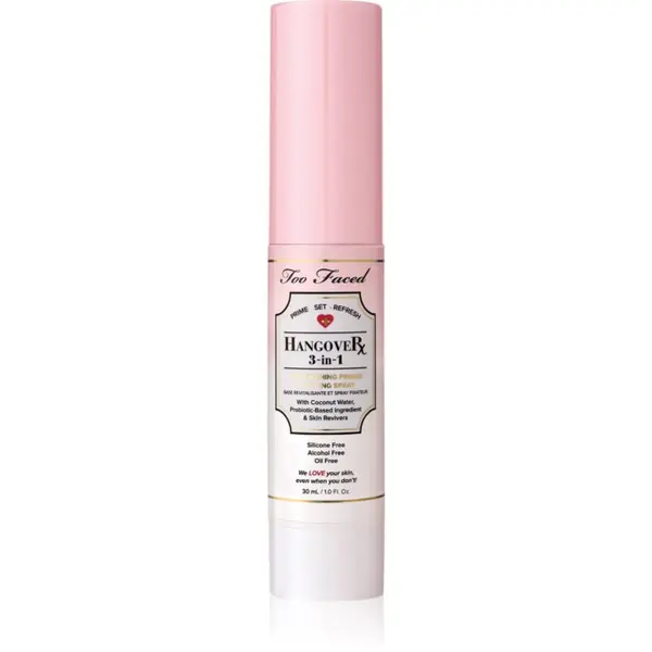Too Faced Too Faced Hangover 3-in-1 Replenishing Primer & Setting Spray primer i sprej za fiksiranje u jednom s osvježavajućim učinkom 30 ml