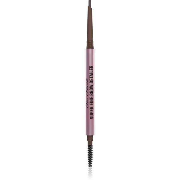 Too Faced Too Faced Super Fine Brow Detailer Eyebrow Pencil dugotrajna olovka za obrve nijansa Dark Brown 0,08 g