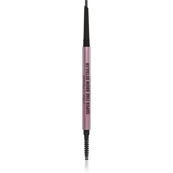Too Faced Too Faced Super Fine Brow Detailer Eyebrow Pencil dugotrajna olovka za obrve nijansa Soft Black 0.08 g