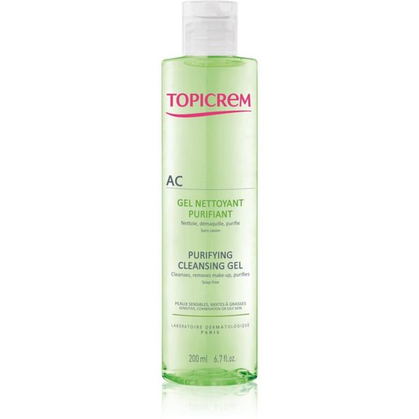 Topicrem Topicrem AC Purifying Cleansing Gel gel za dubinsko čišćenje masne i osjetljive kože lica 200 ml