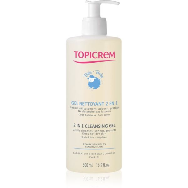 Topicrem Topicrem BABY My 1st Cleansing Gel 2in1 gel za pranje tijela i kose za djecu od rođenja 500 ml