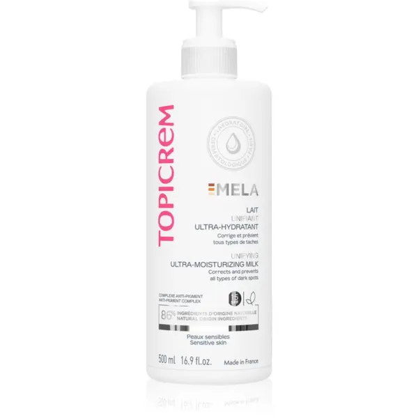 Topicrem Topicrem MELA Unifying Ultra-Moisturizing Milk SPF15 hidratantno mlijeko protiv pigmentnih mrlja SPF 15 500 ml