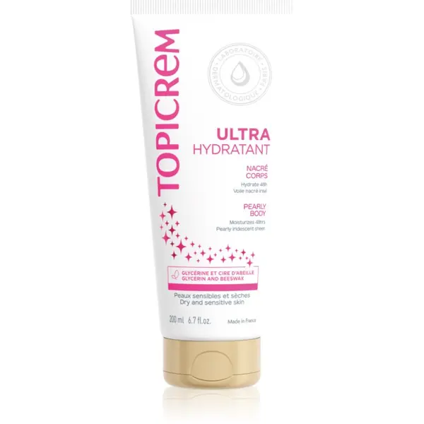 Topicrem Topicrem UH BODY Ultra-Moisturizing Pearly Body mlijeko za osjetljivu kožu s bisernim sjajem 75 ml
