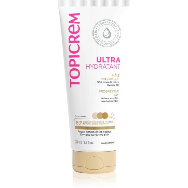 Topicrem Topicrem UH BODY Ultra-Moisturizing Progressive Tan hidratantno mlijeko za samotamnjenje za suhu i osjetljivu kožu 200 ml